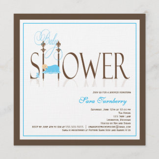 Invitación de Baby Shower del muchacho - bebé