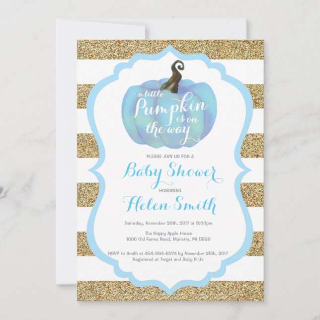 Invitación de Baby Shower del muchacho de la (Anverso)
