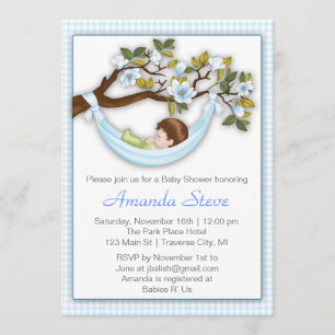 Invitación de Baby Shower del muchacho de la