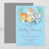 Invitación de Baby Shower del muchacho de los