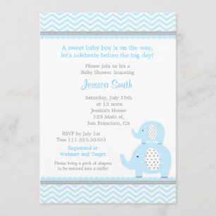 Invitación de Baby Shower del muchacho del