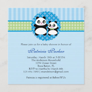 Invitación de Baby Shower del muchacho del oso de