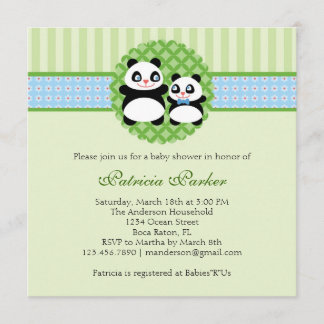 Invitación de Baby Shower del muchacho del oso de