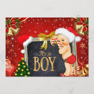 Invitación de Baby Shower del navidad con un