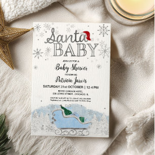Invitación de Baby Shower del niño Navidad bebé de