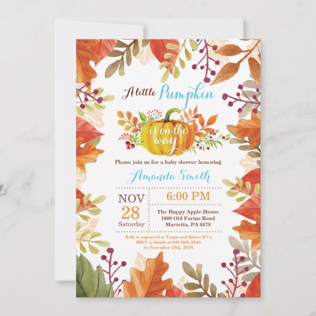 Invitación de Baby Shower del niño pequeño que se  (Anverso)