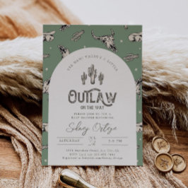 Invitación de Baby Shower del Oeste Verde