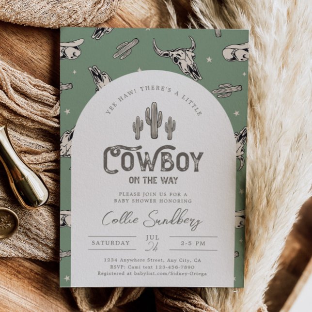 Invitación de Baby Shower del Oeste Verde (Subido por el creador)