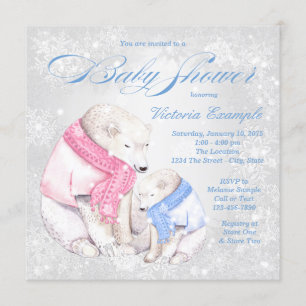 Invitación de Baby Shower del Oso del País de las 
