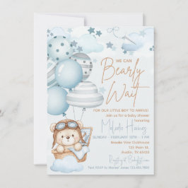 Invitación de Baby Shower del Oso Teddy 'Bearly Wa