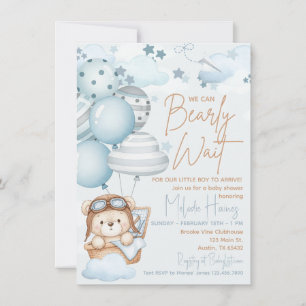 Invitación de Baby Shower del Oso Teddy 'Bearly Wa