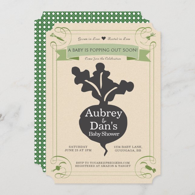 Invitación de Baby Shower del paquete de la (Anverso / Reverso)