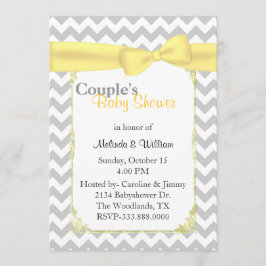 Invitación de Baby Shower del par elegante de