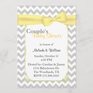 Invitación de Baby Shower del par elegante de