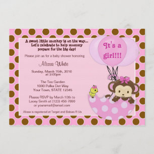 Invitación de Baby Shower del paraguas del