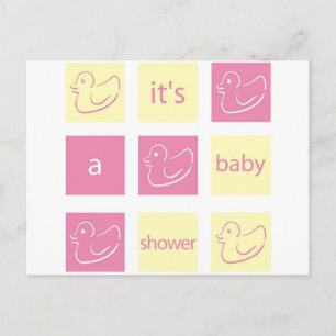 Invitación de Baby Shower del pato