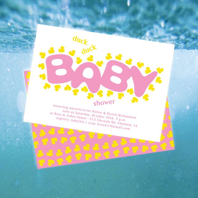 Invitación de Baby Shower del pato de goma (Subido por el creador)
