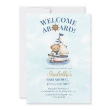 Invitación de Baby Shower del Pequeño Marinero