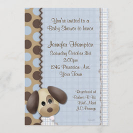 Invitación de Baby Shower del perro de perrito