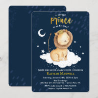 Invitación de Baby Shower del Príncipe León