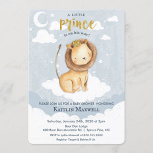 Invitación de Baby Shower del Príncipe León