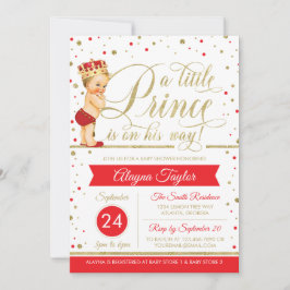 Invitación de Baby Shower del Principecito, Brillo