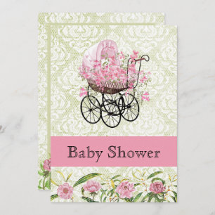 Invitación de Baby Shower del vintage