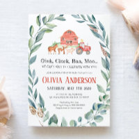 Invitación de Baby Shower Desfile de Animales de G