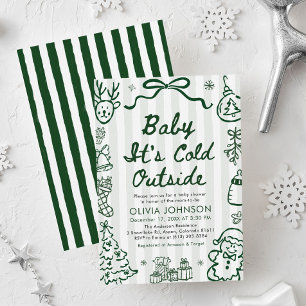 Invitación de Baby Shower 'Dibujado a Mano, Bebé,