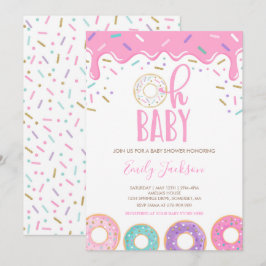 Invitación de Baby Shower Donut Baby Oh Donut