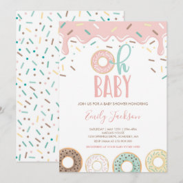 Invitación de Baby Shower Donut Baby Oh Donut