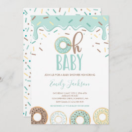 Invitación de Baby Shower Donut Baby Oh Donut Show