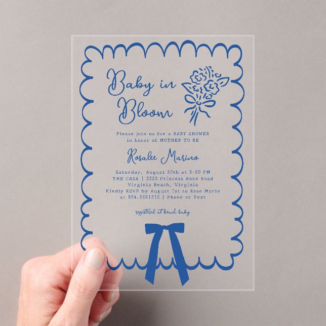Invitación de Baby Shower Doodle Baby in Bloom  (Insitu (portátil))