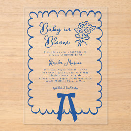 Invitación de Baby Shower Doodle Baby in Bloom 