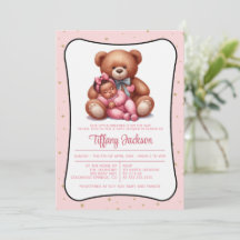 Invitación de Baby Shower Dream Bear