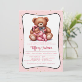 Invitación de Baby Shower Dream Bear