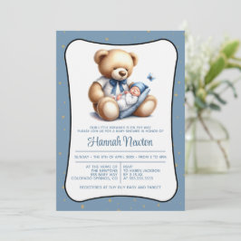 Invitación de Baby Shower Dream Bear