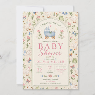 Invitación de Baby Shower Dulce Jardín