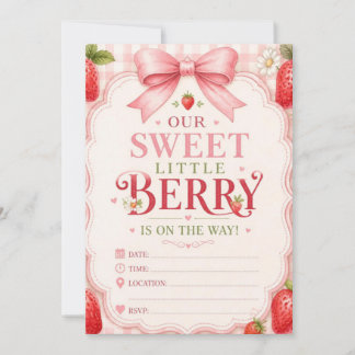 Invitación de Baby Shower Dulce Pequeña Baya – Fre