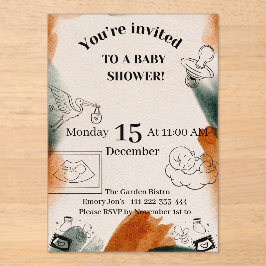 Invitación de Baby Shower Editable | Chupete Minim