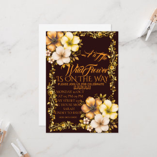 Invitación de baby shower editable una florecita s