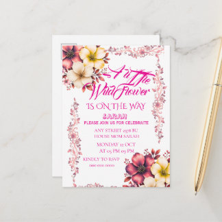 Invitación de baby shower editable Una pequeña flo