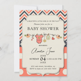 Invitación de baby shower elegante