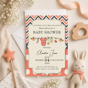 Invitación de baby shower elegante