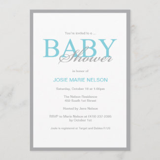 Invitación de "Baby Shower elegante"
