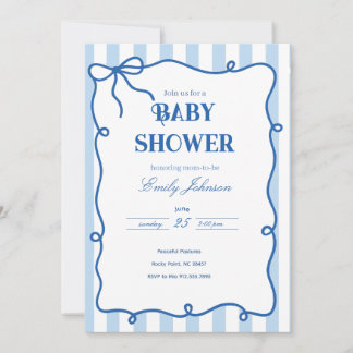 invitación de baby shower elegante para bebé