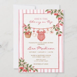 Invitación de Baby Shower Ella es la Cereza en la