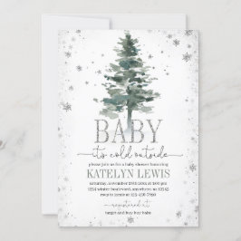 Invitación de Baby Shower en árbol de Navidad plat