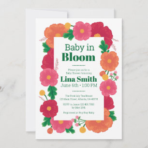 Invitación de Baby Shower en audacia negrita