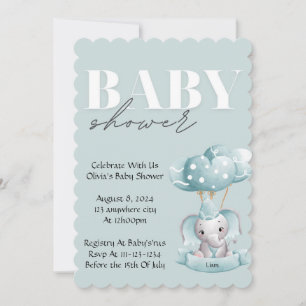 INVITACIÓN DE Baby Shower EN COLOR AZUL